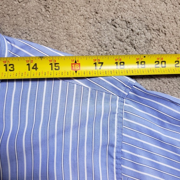 Vintage Brooks Brothers Makers Button Down Shirt Mens Blue Tailored Bespoke (M) - Picture 7 of 8